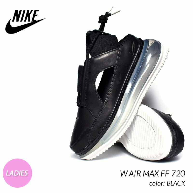 ウィメンズ Nike Air Max FF 720 Black (W) $225 Nike Air Max FF 720 Black White Women 7.5 Shoes Sandal