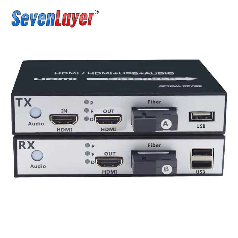Converter HDMI-compatible to Fiber Optic Video Extender KVM(HDMI-compatible+USB)