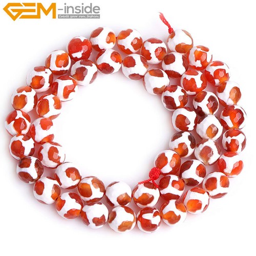 8mm Fire Agate Stone Soccer Beads For Jewelry Making 15
