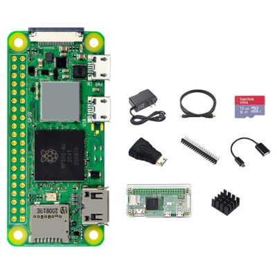 Raspberry Pi Zero 2 W Starter Kit Board Case Power Supply Heatsink HDMI SD Card
