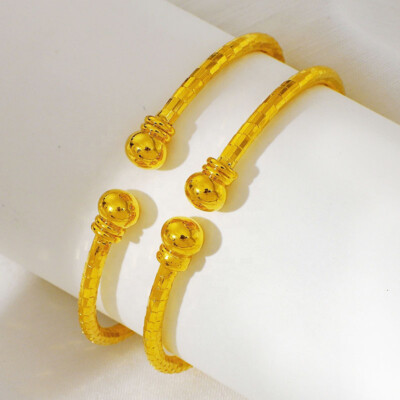 その他 GAL BANGLE 2PcSet 18k Gold Filled Womens Small 6.25