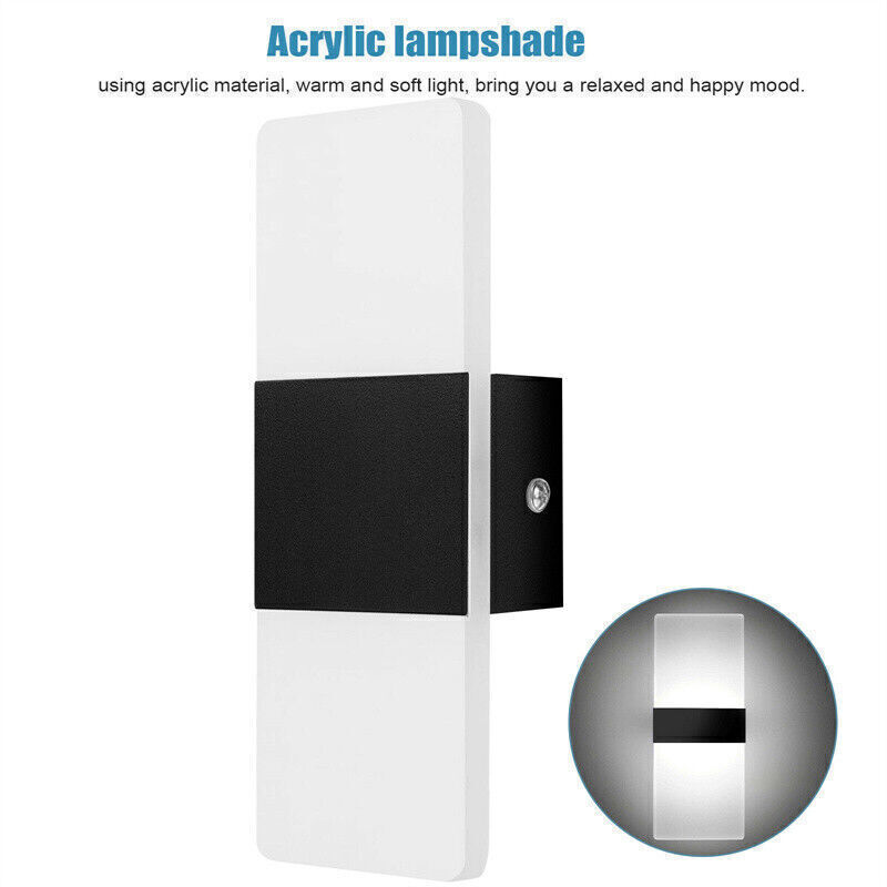 Cube LED Wall Lights Up Down Sconce Lighting Fixture Lamp Indoor Stairs Lighting