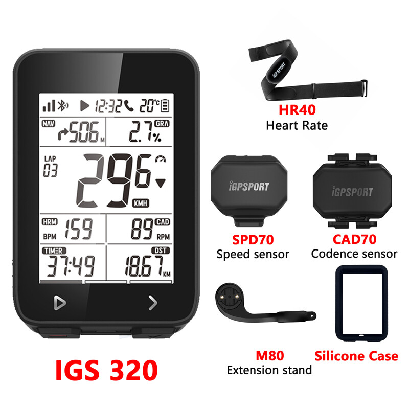 IGPSPORT iGS320 Bike Computer IPX7 ANT+ GPS  Wireless Speedometer Cadence Sensor