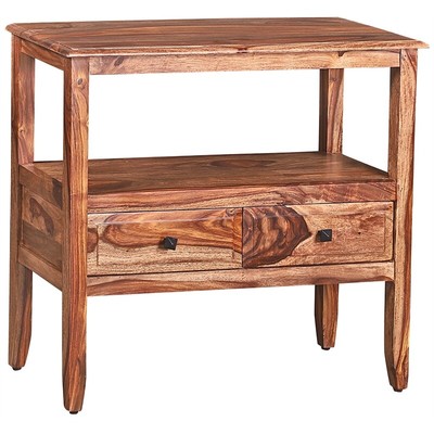 Porter Designs Sheesham Accents Solid Sheesham Wood Console Table - Brown