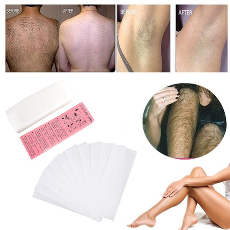 100x Enthaarungsmittel Wachsstreifen Vliesstoff Haar Entfernung Papier Epilierer
