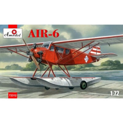 Amodel 72312 Plastic model airplane kit 1:72 hydroplane AIR-6 Soviet floatplane