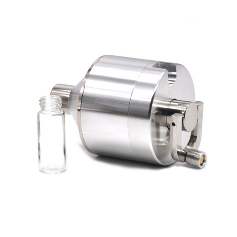Metal Powder Grinder Hand Herb Spice Grinder Mill Funnel Food Container Tools