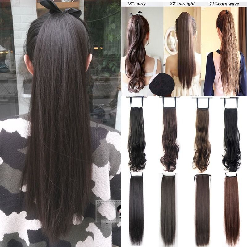 Wavy Thick Tie Up Ponytail Drawstring Clip In Hair Extension 100