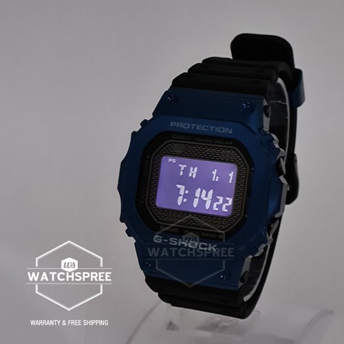 Pre-owned Casio G-shock Full Metal Bluetooth® Multi-band 6 Black Resin Watch Gmwb5000g-2d