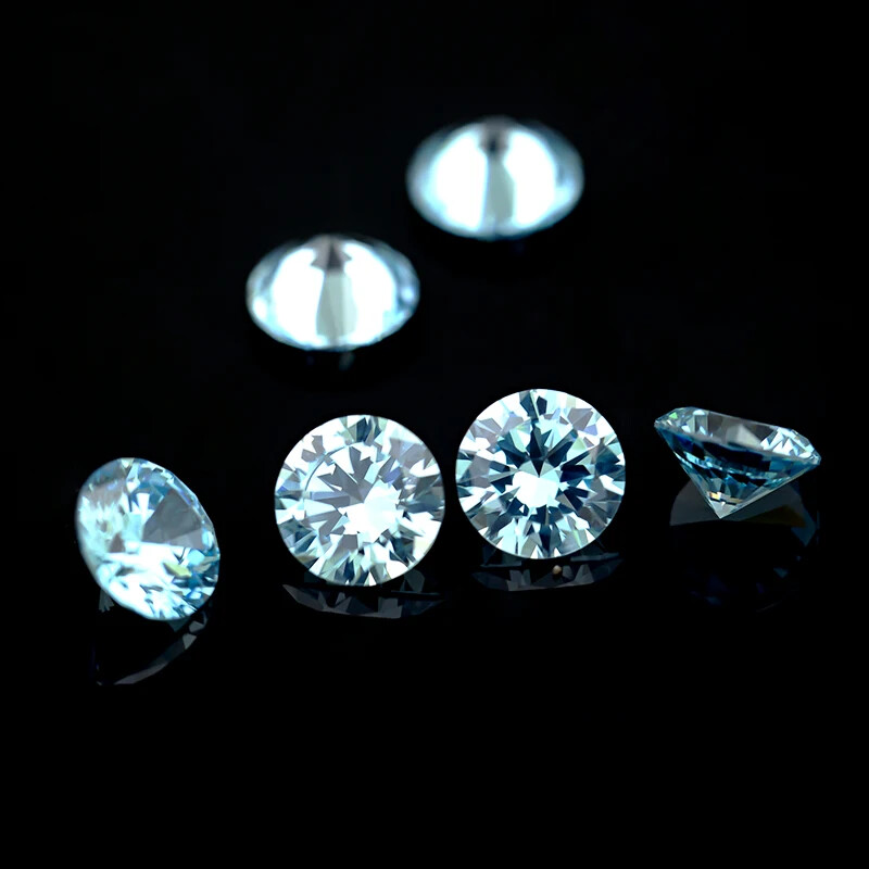 5A Various Color Loose Cubic Zirconia Stone Round Synthetic Gems For Jewelry