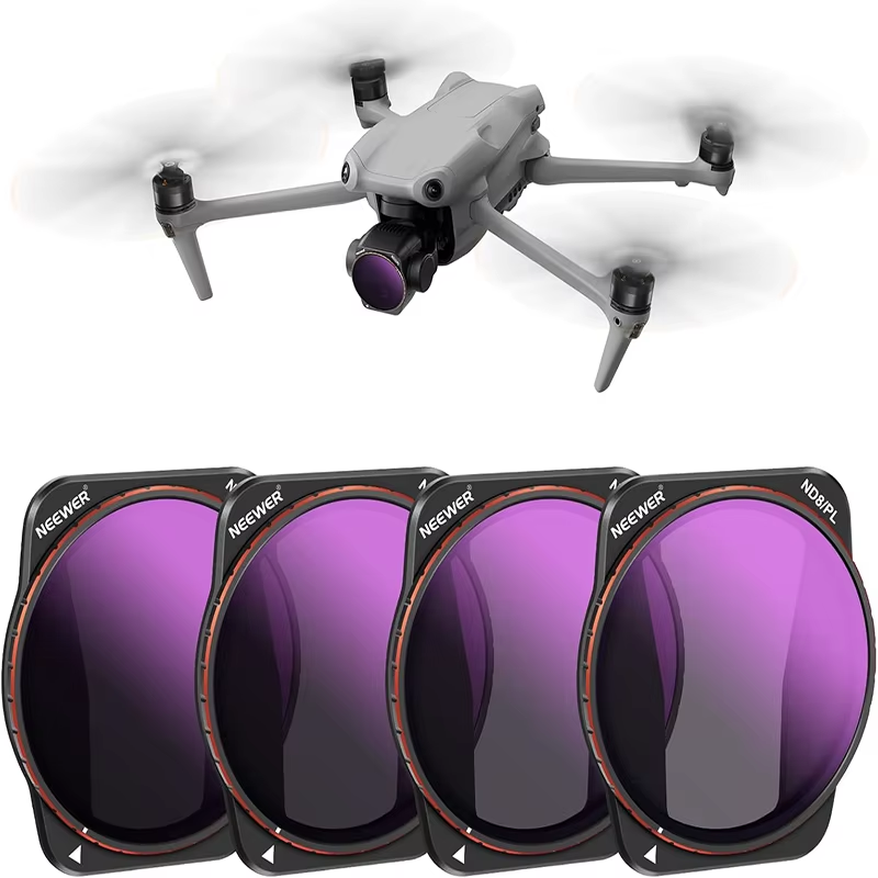 NEEWER ND/PL Filter Set Compatible with DJI Air 3, 4 Pack ND8/PL ND16/PL ND32/PL