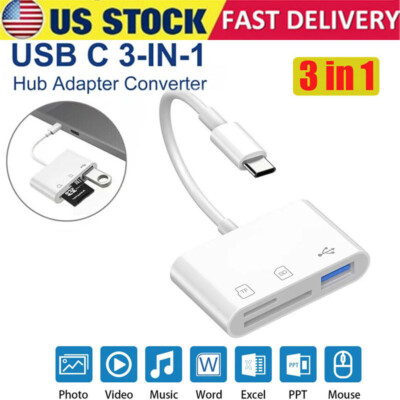 TF/SD Card Adapter Camera Reader Camera Android Type-c For iPhone15 Pro Max Plus