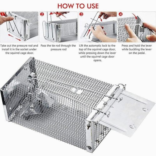 Mouse Trap Rat Trap Rodent Trap Live Catch Cage Easy to Set Up and Reuse