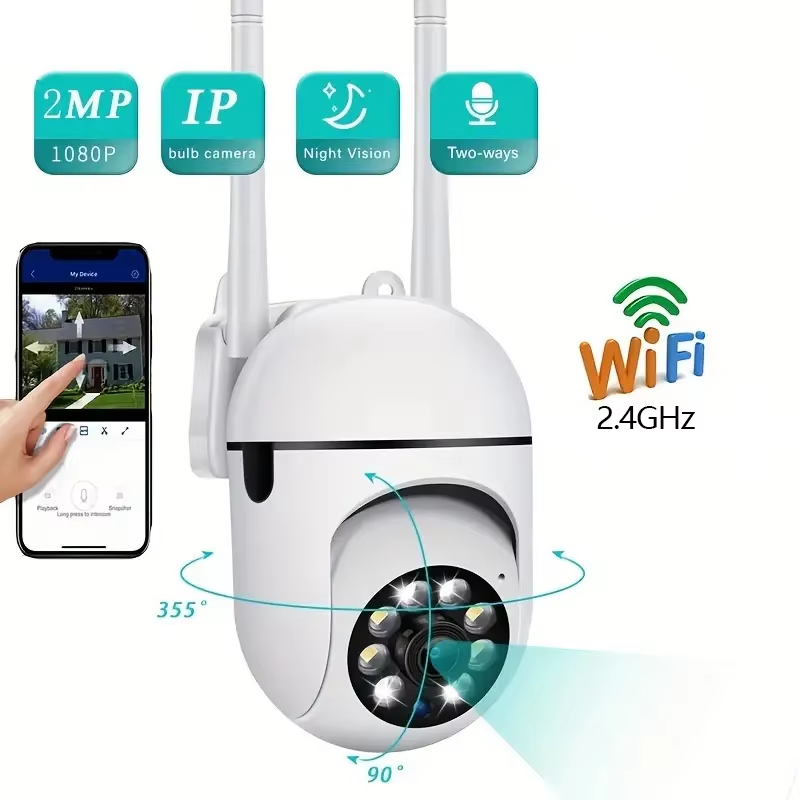 Telecamera Sorveglianza Wifi PTZ Videocamera Sicurezza CCTV Tracciamento