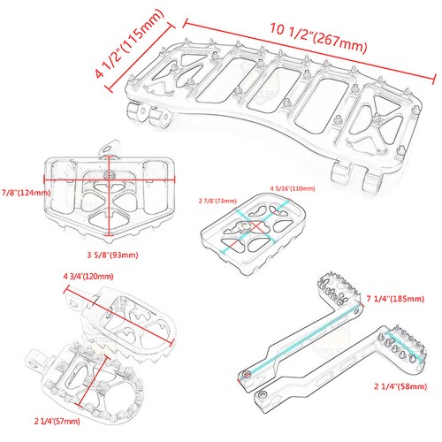 For Harley Floorboard Foot Pegs Footboard Shifter Peg Softail Touring Road Glide