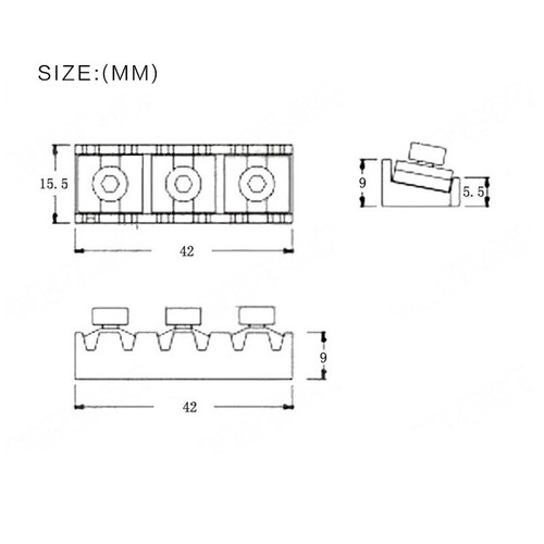 FLOYD ROSE Licensed LOCKING NUT 42MM Top Mount for Electric Guitar Tremolo
