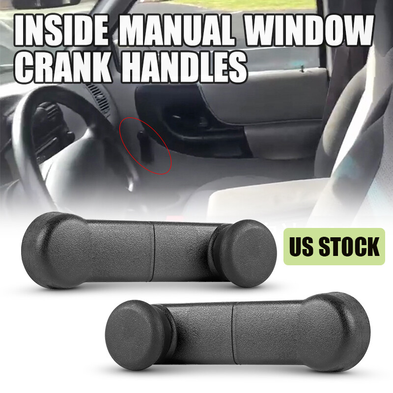 Inside Manual Window Crank Handles Black Set For Ford F150 F250 F350 F450 F550