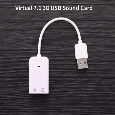 USB Sound Card Virtual 7.1 3D External USB Audio Adapter USB To Jack 3.'hwQ~go