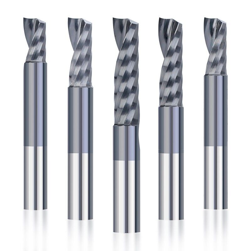 Carbide Spiral End Mill UpCut 1/4" Shank CNC Drill Bit VAPO Coated  for Aluminum