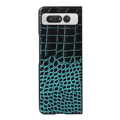True Crocodile Leather Back Cover Case For Google Pixel Galaxy Z Fold 3 4 5