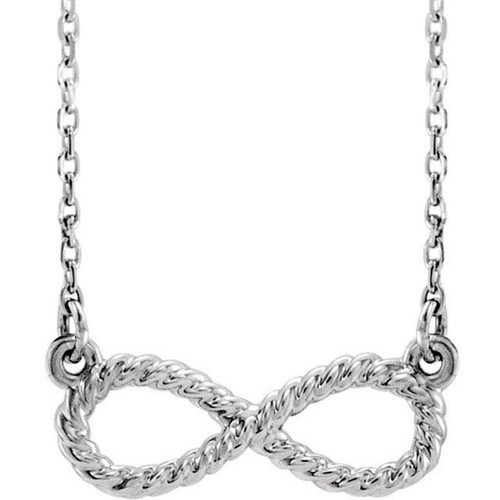JADiamonds Platinum Rope Infinity-Inspired 18" Necklace