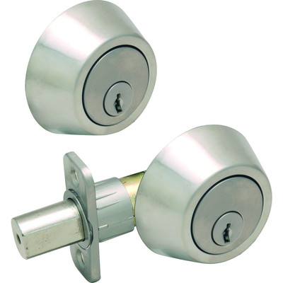 3 / 5 satton⭐︎ Stanton Satin Nickel Double Cylinder Deadbolt Door Lock | eBay