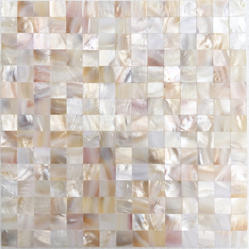 1PC Seamless Natural Pearl Shell Tile Wall Sticker Self Adhesive Backsplash 30cm