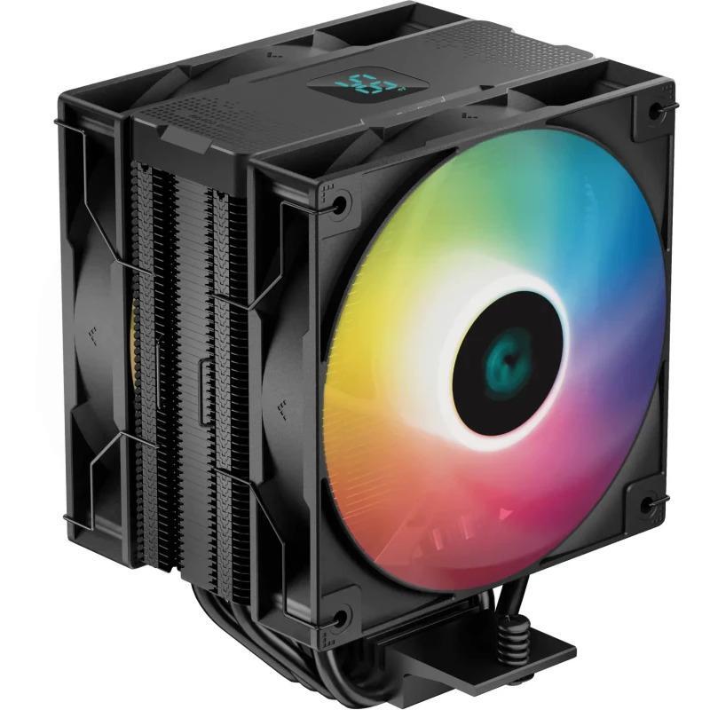 DeepCool AG400 Digital Plus ARGB CPU Cooler, 2 Fans, Black