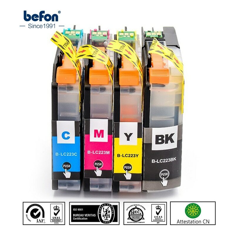 Befon 223 cartouche de remplacement pour Brother LC223 LC 223 LC223Bk cartouche