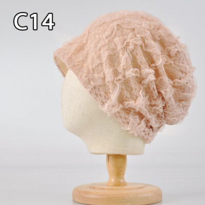 Women Beanie Lace Turban Soft Sleep Cap Chemo Hats Slouchy Hat Breathable