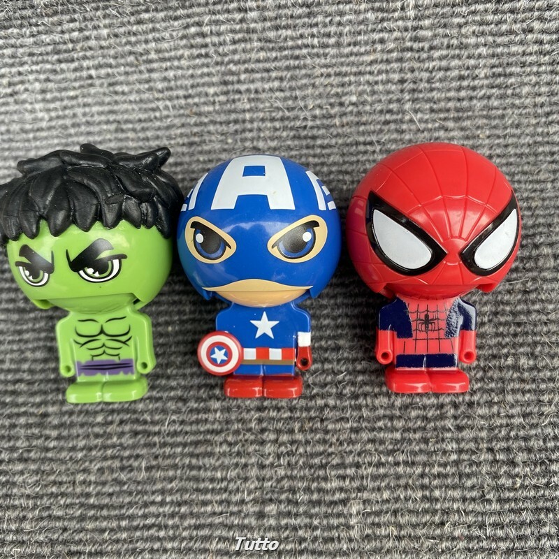 3x Marvel Avenger Wall Walker Robots Hulk Spider Man Captain