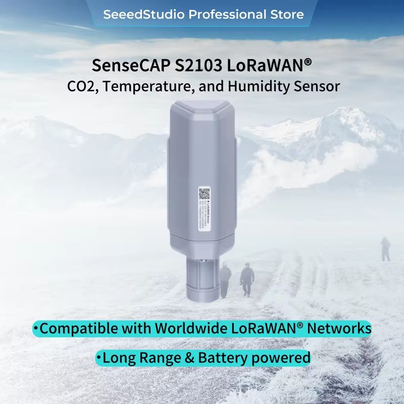 SenseCAP S2103 LoRaWAN® CO2, Temperature, and Humidity Sensor for Outdoor&Indoor