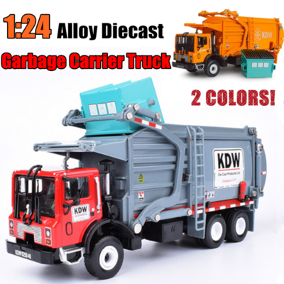 KDW 1 24 Alloy Diecast Garbage Carrier Truck Waste Transporter