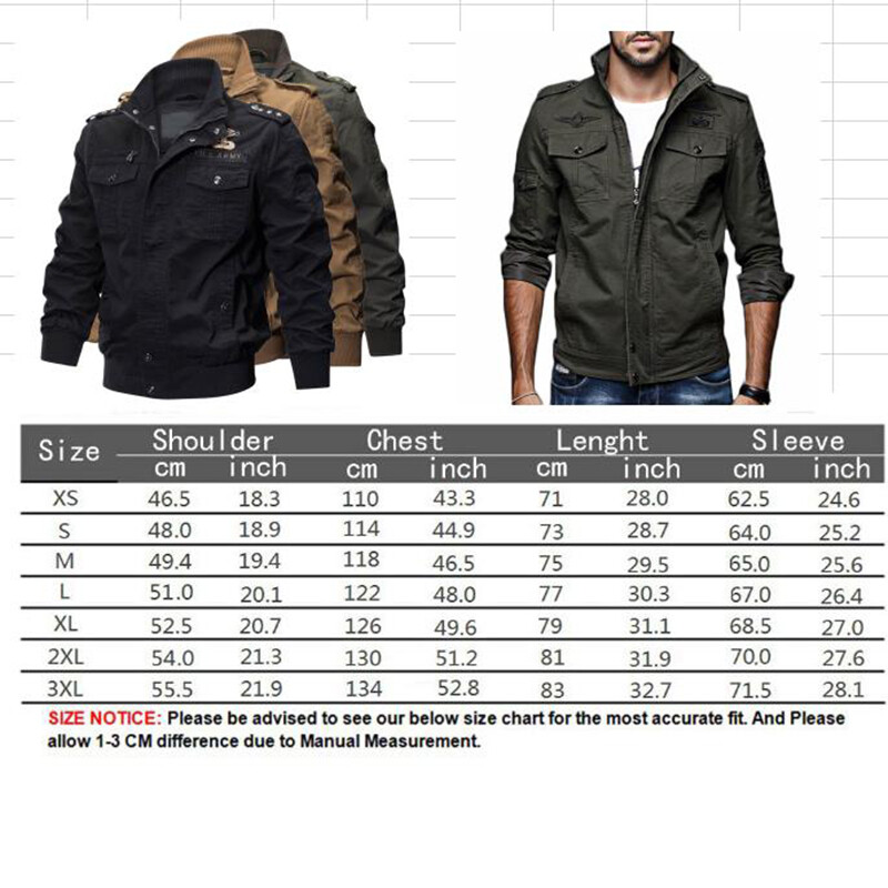 New Spring Fall Men's army Jacket Military Casual Jackets Coat