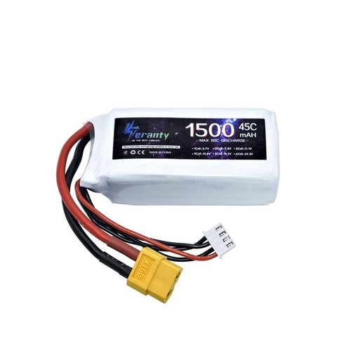 11.1v 3s Lipo 1500mah 45C/65C XT60 Plug