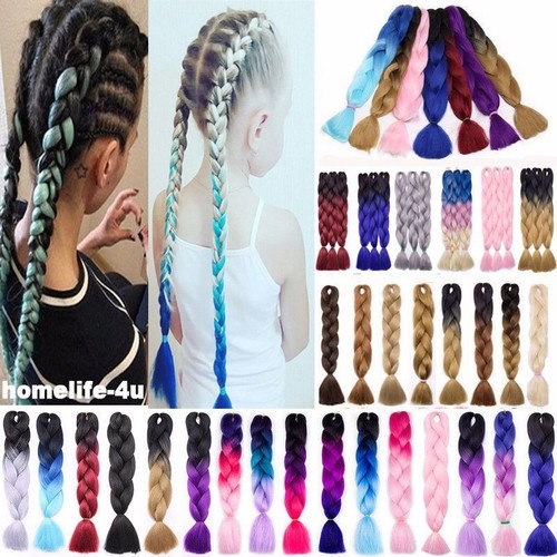 Premium Jumbo Hair Extensions Ombre Braiding Hair Straight Box