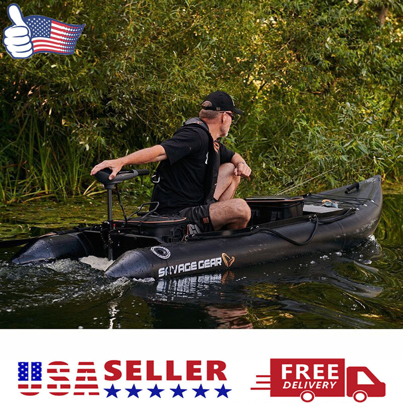 Pvc Boat Fishing Water Sport Canoe Rafting W/ Oars Mat