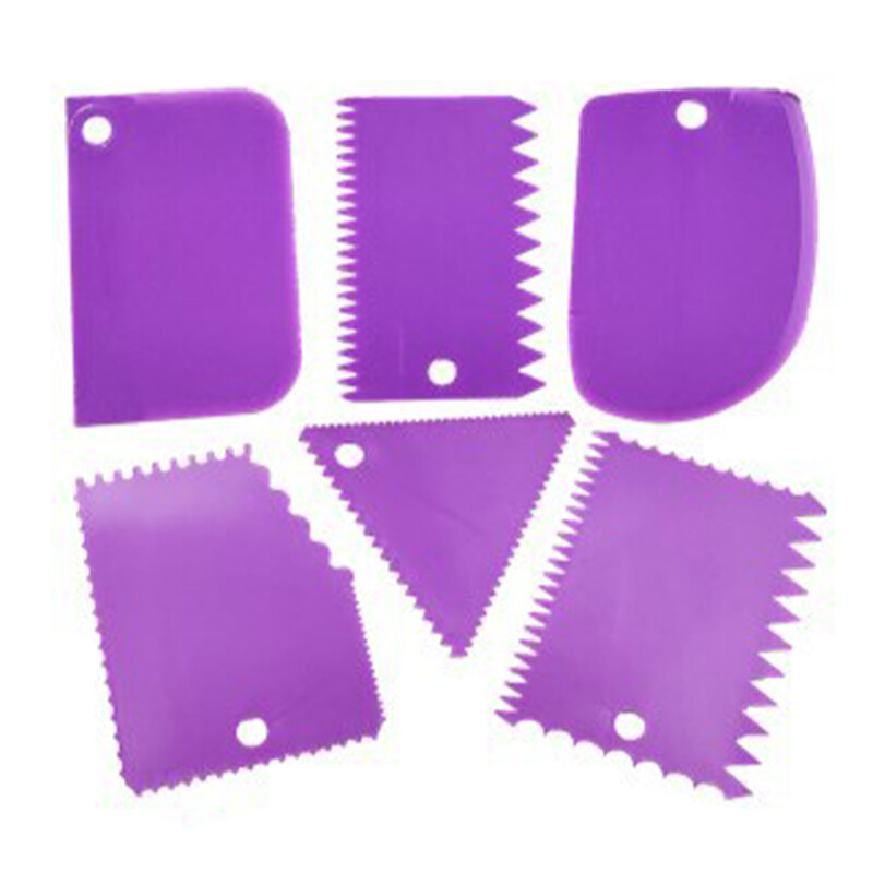 6PCS Pottery Plastic Scraper Tools Clay Sculpture Tooth Shape Carving