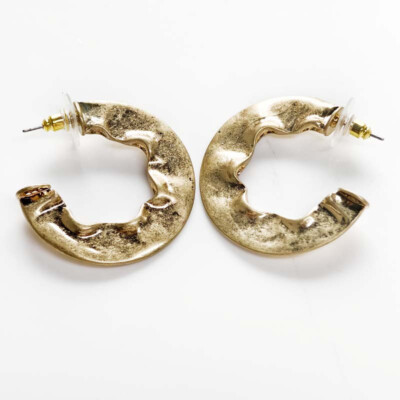 New 38mm Abstract C Hoop Earrings Gift Vintage Women Party Holiday Show Jewelry