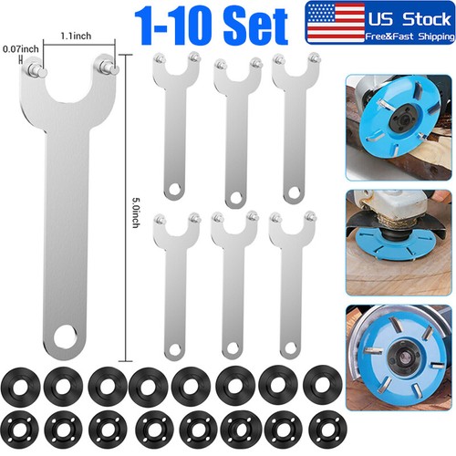 5/8"-11 Angle Grinder Spanner Wrench Flange Lock Nut Set For Dewalt Milwaukee