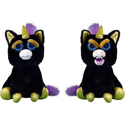 Feisty Pets Gloria Goldigger Black Unicorn Plush Squeeze Animal Toy