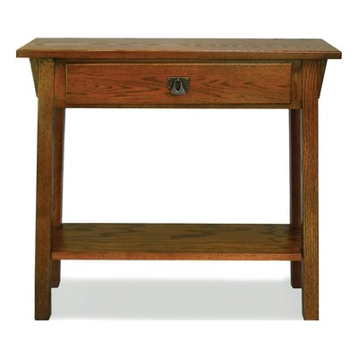 Leick Furniture Wood Mission Console Table in Russet Oak