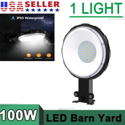 1PCS 100W LED Barn Yard Street Outdoor Security Light Dusk To Dawn Flood Light