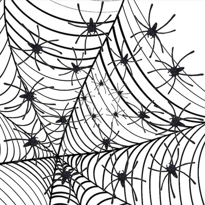 NEW Halloween Plastic Spider  Tricky Toy Decorative Insect DIYBlack 20PcsBag
