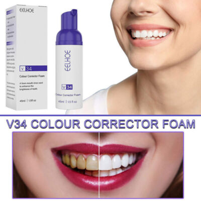 Purple Toothpaste for Teeth Whitening Color Corrector Teeth Cleaning
