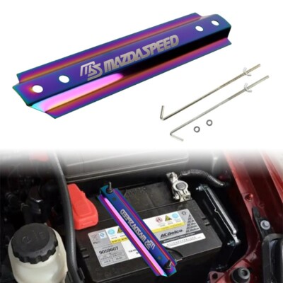 UNIVERSAL MAZDASPEED Neo Chrom ALUMINUM BATTERY TIE DOWN MOUNT BRACKET BRACE BAR