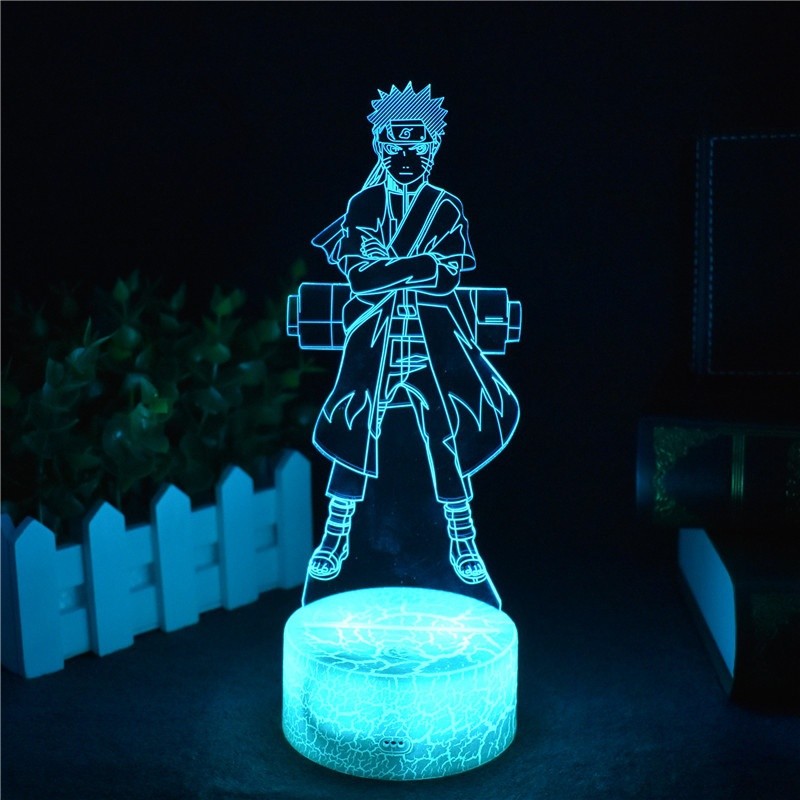 3d Naruto Remote Night Light 7 Color Change Led Desk Lamp