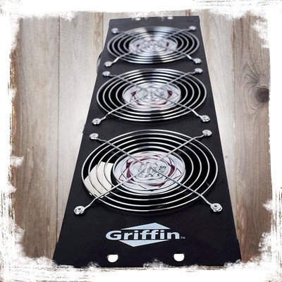 GRIFFIN 2x Rack Mount Fan Cool System Panels | Audio Equipment Gear Network IT