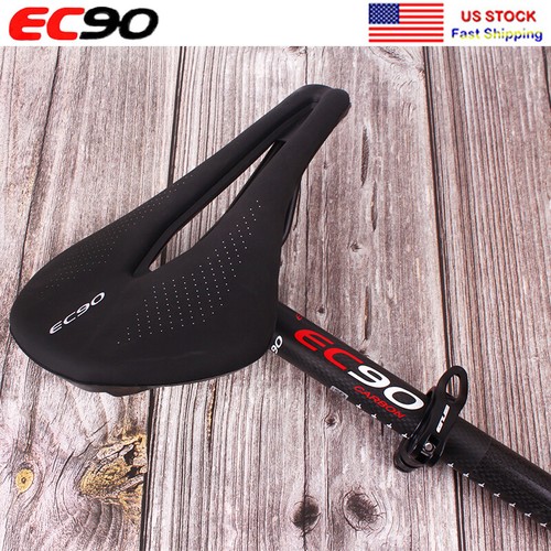 EC90 Carbon Seatpost 27.2//30.8//31.6*350//400mm MTB Bike Gel Soft Leather Saddle
