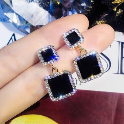 Fashion Cubic Zirconia Crystal Earrings Stud Drop Dangle Women Party Jewelry New
